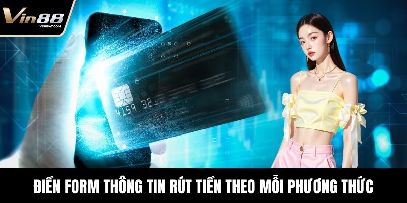 Điền Form thông tin rút tiền theo mỗi phương thức
